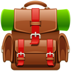 Brown Tourist Backpack PNG Clipart Image