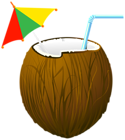 Coconut Cocktail Transparent PNG Clip Art Image