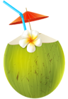 Coconut Coctail Transparent PNG Clip Art Image