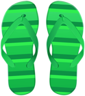Green Beach Flip Flops PNG Clipart