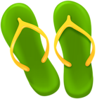 Green Flip Flops Clip Art PNG Image