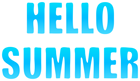 Hello Summer Blue PNG Clipart