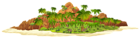Island with Palm Trees PNG Clip Art