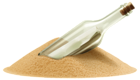 Message in Bottle into the Sand PNG Clipart Image