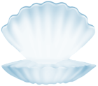 Open Clam Shell Blue PNG Transparent Clipart
