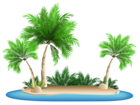 Palm Trees Island PNG Clipart Picture