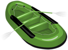 Rubber Boat Green PNG Transparent Clipart