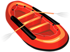 Rubber Boat Orange PNG Transparent Clipart