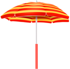 Striped Beach Umbrella PNG Clip Art Image
