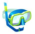 Transparent Blue Snorkel Mask PNG Clipart