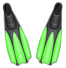 Transparent Green Swim Fins PNG Clipart