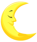 Cute Yellow Moon PNG Clipart Picture