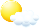 Sun and Cloud Clip Art PNG Image