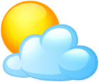 Sun and Cloud PNG Clip Art Image