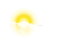 Sun with Cloud PNG Clip-Art Image