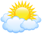 Sun with Clouds Transparent PNG Picture