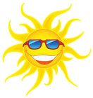 Sun with Red Sunglasses Transparent PNG Picture