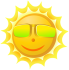 Sun with Sunglasses PNG Clipart
