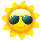 Transparent Sun with Shades PNG Clipart Picture