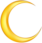 Yellow New Moon PNG Clip-Art Image