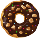 Chocolate Donut Transparent PNG Clip Art Image