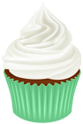 Cupcake Green PNG Transparent Clipart