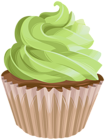 Cupcake Green Topping PNG Clipart