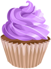 Cupcake Violet Topping PNG Clipart