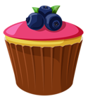 Mini Cake with Blueberries PNG Clipart Picture