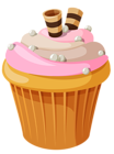 Mini Cake with Pink Cream PNG Clipart Picture