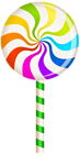 Multicolor Swirl Lollipop PNG Clip Art Image