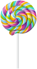Multicolored Swirl Lollipop PNG Clipart