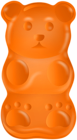 Orange Gummy Bear PNG Clipart