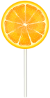 Orange Lollipop PNG Clip Art Image