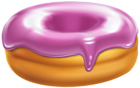Pink Donut Transparent PNG Clip Art Image