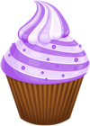 Purple Cupcake PNG Clipart
