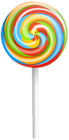 Rainbow Swirl Lollipop PNG Clip Art Image