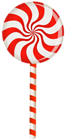Red Swirl Lollipop PNG Clip Art Image