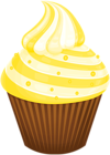 Yellow Cupcake PNG Clipart