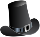 Black Pilgrim Hat PNG Clip Art Image