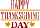 Happy Thanksgiving Day Text PNG Image