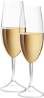 Transparent Champagne Flutes Clipart | Gallery Yopriceville - High