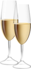 Transparent Champagne Flutes Clipart