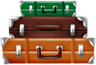 Bunch of Suitcases PNG Clipart