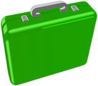 Green Suitcase PNG Transparent Clipart