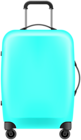 Neon Blue Trolley Bag PNG Clipart