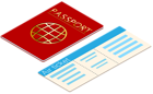 Passport and Ticket Transparent Clip Art