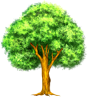 Green Painted Tree Clipart