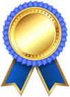 Blue Award Rosette PNG Clipar Image