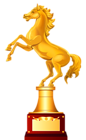 Golden Horse Trophy PNG Clipart Image